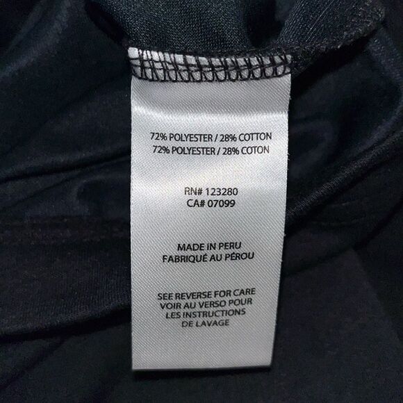 Travis Mathew T neck LS 1/4 zipper Blended First Citizens Bank Black Golf Shirt - Picture 3 of 6